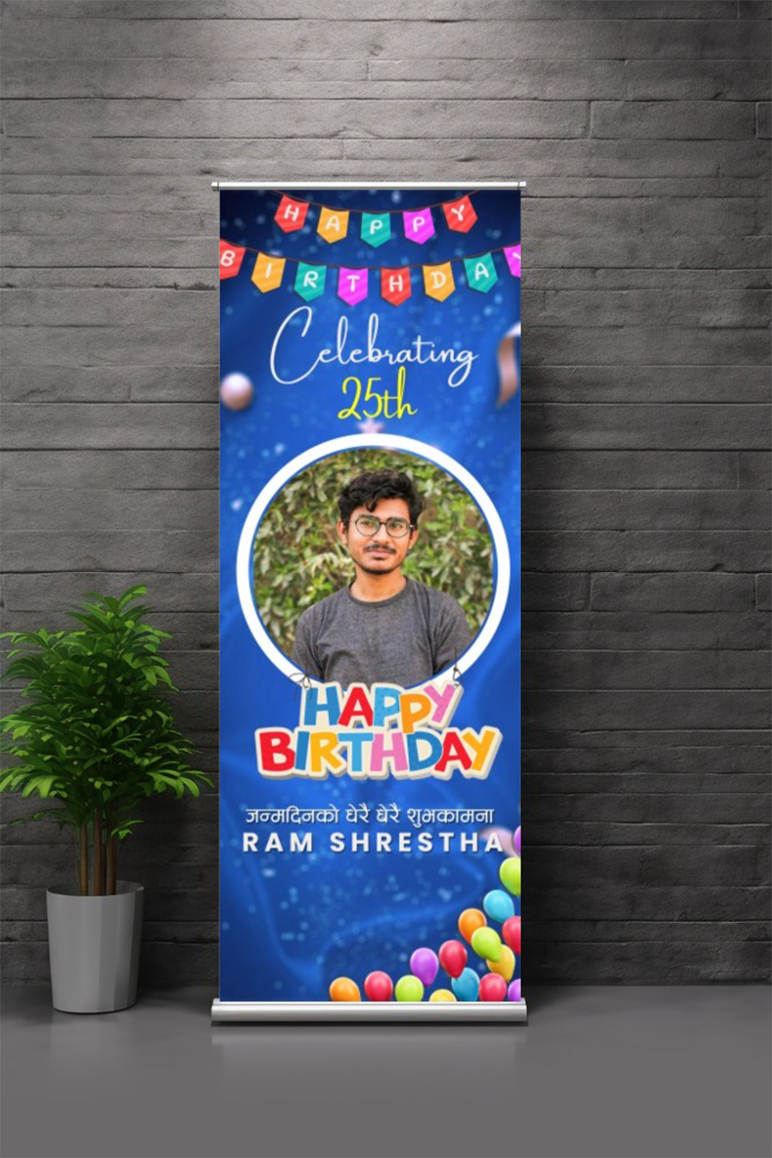 Birthday Pull-up Banner design